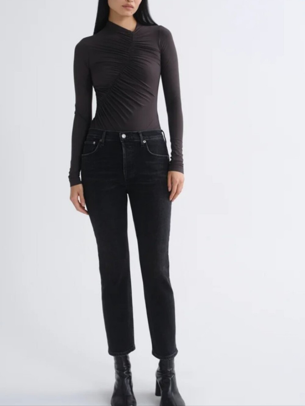 AGOLDE Riley High Rise Crop Jeans in Panoramic